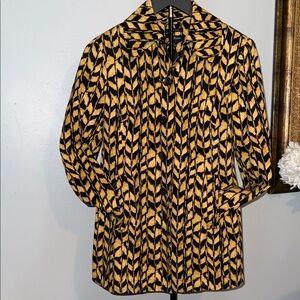 Evan Picone Black and Gold Patterned Blazer